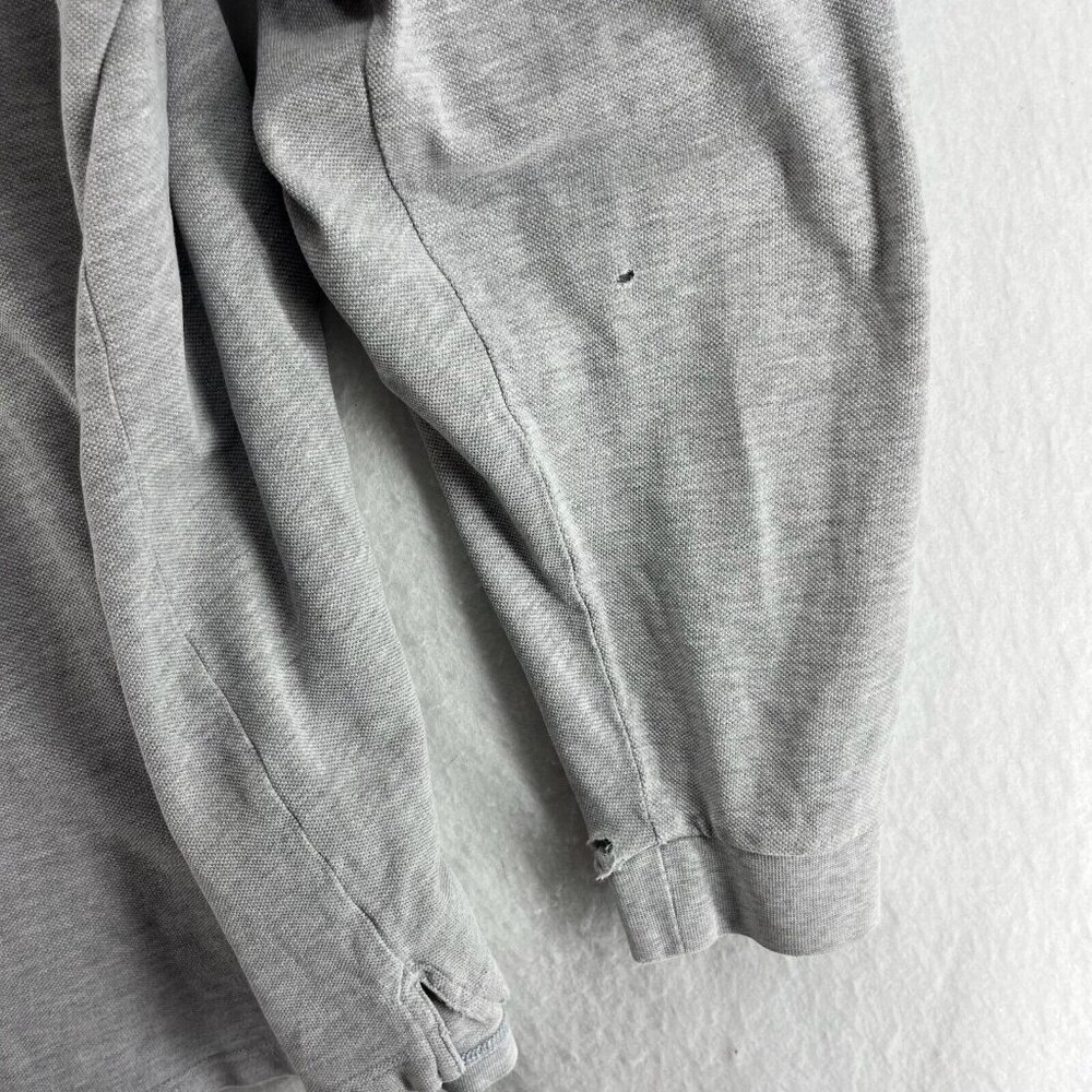 Burberry London Polo Shirt Mens 2XL Gray Long Sleeves Pullover Vented Mini Logo - Picture 12 of 15